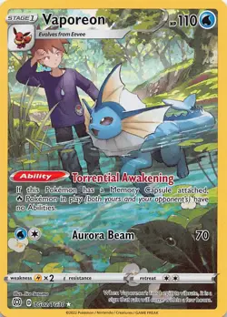 Vaporeon TG02/TG30 Holo Brilliant Stars Trainer Gallery Pokemon NM - Image 1