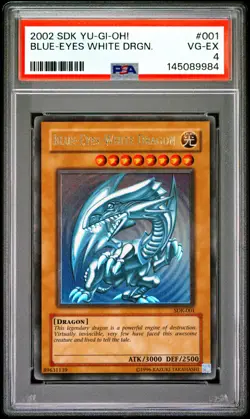 2002 YU-GI-OH! STARTER DECK: KAIBA #001 BLUE-EYES WHITE DRAGON PSA 4 - Image 1