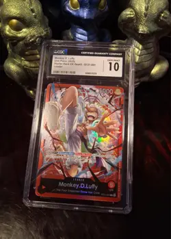 ✨2025 ONE PIECE STARTER DECK ST21-EX GEAR 5 #001 MONKEY D. LUFFY CGC / PSA 10 - Image 4