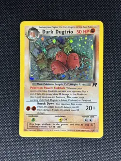 2000 Dark Dugtrio LP- 6/82 Holo Rare Team Rocket Pokemon Card Unlimited WOTC - Image 1