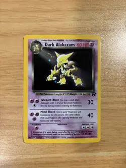 Pokemon Dark Alakazam Team Rocket 1/82 Holo Rare 60 HP Wizards 2000 TCG Card - Image 1