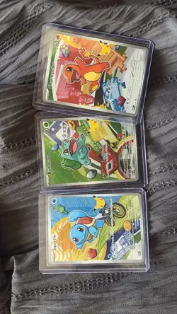 Pokemon First Partners 30th Anniversary - Kanto Starter Set -All 3 Kanto Cards - Image 1
