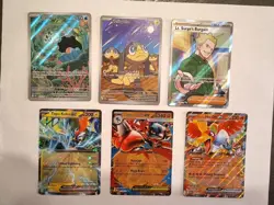Pokemon TCG 6 Card Lot - SIR, EX, FULL ART TRAINER Mega Lucario EX Near Mint - Image 1