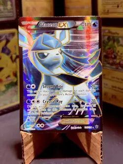 Glaceon EX 116/124 Full Art Rare Holo Pokemon Card NM Condition Never Played - Image 1