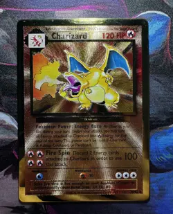 Charizard Metal Gold Card UPC Pokemon 25th Anniversary Celebrations 4/102 2021 - Image 1