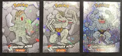 MACHOP X MACHOKE X MACHAMP - POKEMON CRYSTAL CARD COLLECTION CCG CRACKED HOLO - Image 3