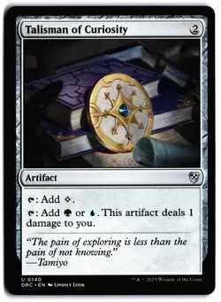 Talisman of Curiosity NM DRC MTG Commander: Aetherdrift - Image 1