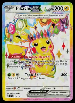 Pokemon Card - Pikachu ex Surging Sparks 219/191 Ultra Rare - Image 1