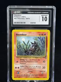 Houndour #24 Non-Holo Neo Discovery 2000 Pokemon CGC 10 🔥 - Image 1
