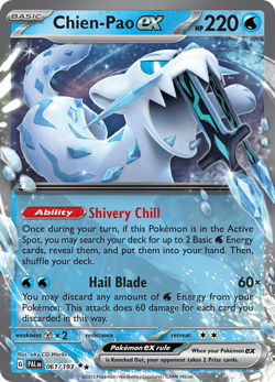 Pokemon TCG Chien-Pao ex 061/193 Ultra Rare Paldea Evolved NM/M - Image 1