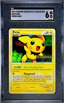 🌴2010 Pokemon Heartgold & Soulsilver #28 Pichu PRERELEASE Extremely Rare WOW🌴￼ - Image 1