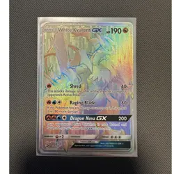White Kyurem GX 74/70 Dragon Majesty Secret Rare Full Art Holo 190HP Eng 2018 - Image 1