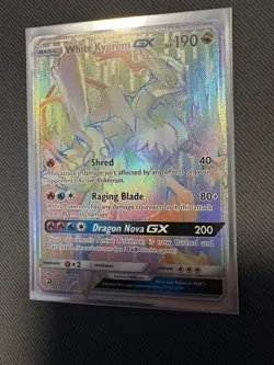 White Kyurem GX 74/70 Dragon Majesty Secret Rare Full Art Holo 190HP Eng 2018 - Image 2