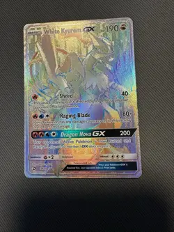 White Kyurem GX 74/70 Dragon Majesty Secret Rare Full Art Holo 190HP Eng 2018 - Image 3