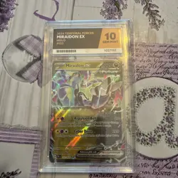 💎ACE 10 GEM MINT 2024 Pokemon Temporal Forces MIRAIDON EX #122 Holo - Image 1