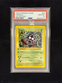 1999 Tangela 1st Edition #66 PSA 10 GEM MINT Base Set Shadowless Pokemon - Image 1