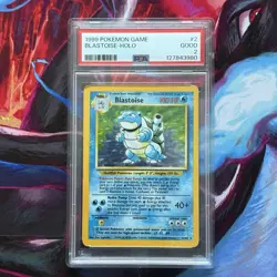 1999 Pokemon Unlimited Base Set Blastoise Holo #2/102 PSA 2 - Image 1