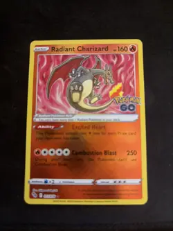Pokemon Japanese Radiant Charizard Holo Pokemon GO 011/071 NEAR MINT-6 - Image 1