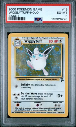2000 POKEMON GAME BASE II #19 WIGGLYTUFF-HOLO BASE II - Image 1