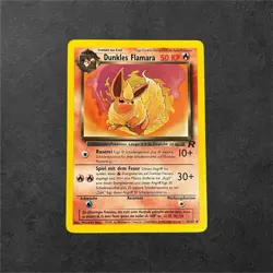 Dunkles Flamara 35/82 1st Edition Pokemon Team Rocket Deutsch - Image 1