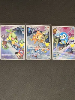 Pokemon TCG Set Of 3 First Partner Illustration Series 1 Gen 4 Sinnoh Starters - Image 1
