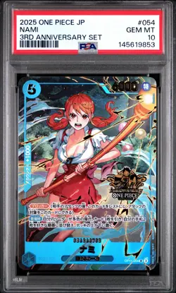 2025 ONE PIECE JAPANESE 3RD ANNIVERSARY SET #054 NAMI PSA 10 - Image 1