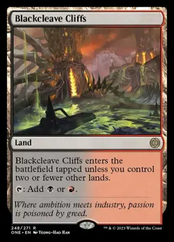 1 x Blackcleave Cliffs - Phyrexia: All Will Be One - NM-Mint - MTG - Image 1