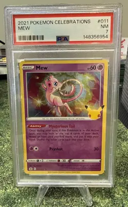 2021 POKEMON CELEBRATIONS #011 MEW PSA 7 - Image 1