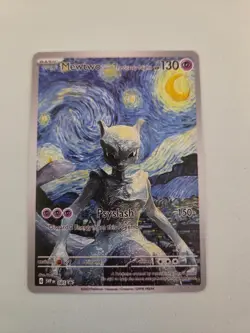Pokemon Mewtwo Starry Night Black Star Promo Fan Art Custom Card - Image 1
