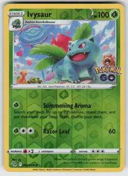 Ivysaur 002/078 Uncommon Pokemon GO Pokemon Reverse Holo Near Mint - Image 1