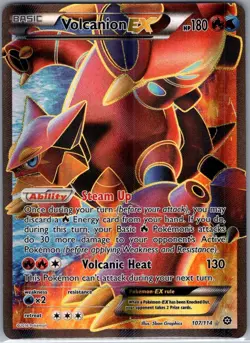 Volcanion EX (Full Art) 107/114 XY - Steam Siege - Pokemon Card - NM - Image 1