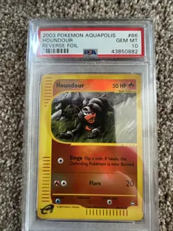 Houndour Reverse Holo Aquapolis 86 PSA 10 Gem Mint Pokemon Card - Image 1