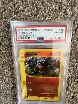 Houndour Reverse Holo Aquapolis 86 PSA 10 Gem Mint Pokemon Card - Image 3