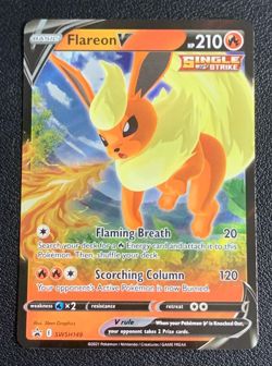Flareon V SWSH149 Sword & Shield Black Star Promo Pokemon TCG Card NM - Image 1