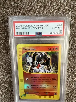 Houndour Reverse Foil Skyridge 66 PSA 10 Pokemon Card Gem Mint WOTC - Image 3
