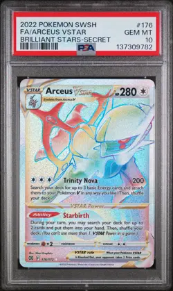 2022 POKEMON SWORD & SHIELD BRILLIANT STARS SECRET FULL ART/ARCEUS VSTAR PSA 10 - Image 1