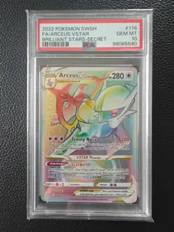 2022 POKEMON SWORD & SHIELD BRILLIANT STARS SECRET FULL ART/ARCEUS VSTAR PSA 10 - Image 1