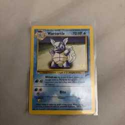 Wartortle Pokemon Base Set 2 Rare Promo Card Gold W Stamped WOTC (63/130) - LP - Image 1