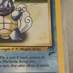 Wartortle Pokemon Base Set 2 Rare Promo Card Gold W Stamped WOTC (63/130) - LP - Image 2