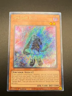Yu-Gi-Oh MISPRINT Spright Blue Secret Rare #POTE-EN003 LP MISCUT!!! - Image 1
