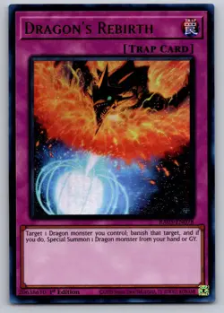 DRAGON'S REBIRTH (ULTIMATE RARE) RA05-EN078 RARITY COLLECTION 5 YU-GI-OH NM/M - Image 1