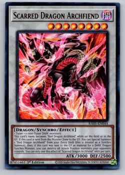 SCARRED DRAGON ARCHFIEND (ULTRA RARE) RA05-EN044 RARITY COLLECTION 5 YU-GI-OH NM - Image 1