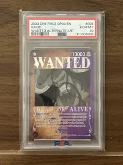 2023 One Piece Kaido Wanted Alt Art PSA 10 - Image 1
