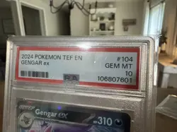 Pokemon Gengar EX TCG 104/162 Temporal Forces 2024 Holo Rare Card - Image 2