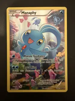 Pokemon Manaphy XY113 XY Generations Mytical BLACK STAR Promo Holo Full Art LP - Image 1