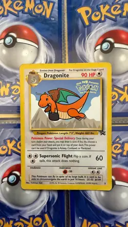 Pokemon TCG Dragonite #5 Black Star Promo Card WB First Movie 1999 - Image 1