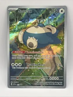 Pokemon Snorlax Full Art Promo Holo Card SV Scarlet & Violet 051 150 MP English - Image 1