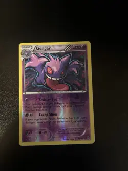 Pokemon Gengar Breakthrough Reverse Holo Card 60/162 Holo Rare W/ SLEEVE - Image 1