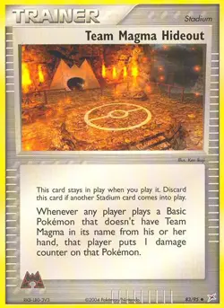 Team Magma Hideout 83/95 Uncommon | Team Magma vs Team Aqua | Pokemon Card - Image 1