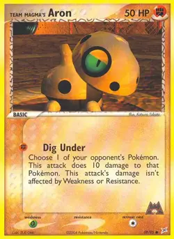 Team Magma's Aron 59/95 Common | Team Magma vs Team Aqua | Pokemon Card - Image 1